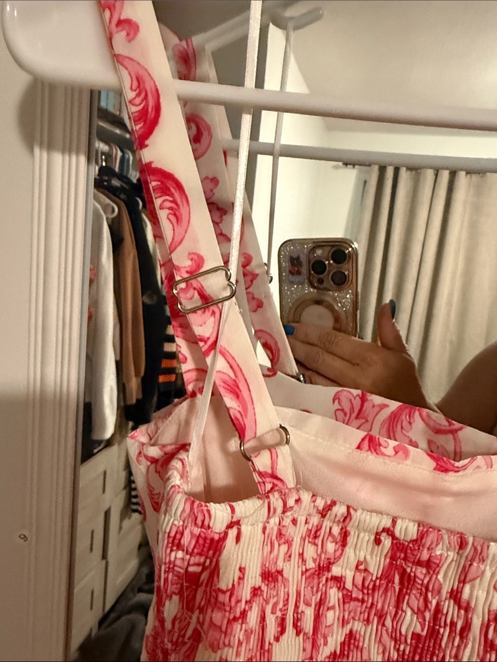 Flying Tomato Pink and White Floral Tiered Sundress - Picture 6 of 6